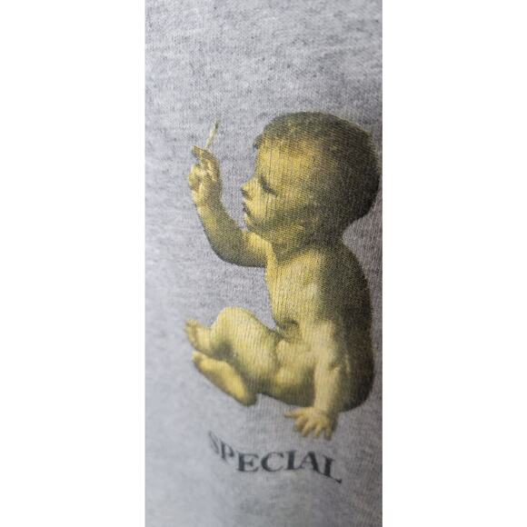 Nothin' Special Babies Graphic T-Shirt Heathered Gray Smoking Joint Small - Picture 5 of 10